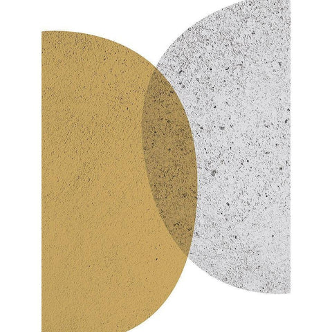 Mid Century Flora Tones Yellow Grey 6 White Modern Wood Framed Art Print by Urban Epiphany