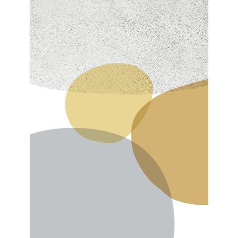 Mid Century Flora Tones Yellow Grey 9 Black Modern Wood Framed Art Print by Urban Epiphany