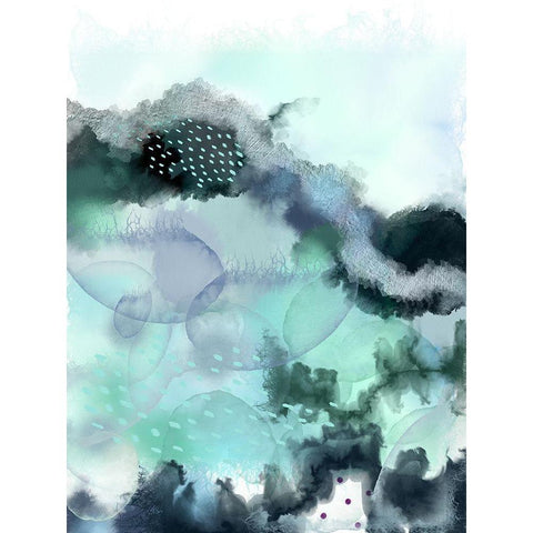 Evolving Ocean New 2 Black Modern Wood Framed Art Print with Double Matting by Urban Epiphany