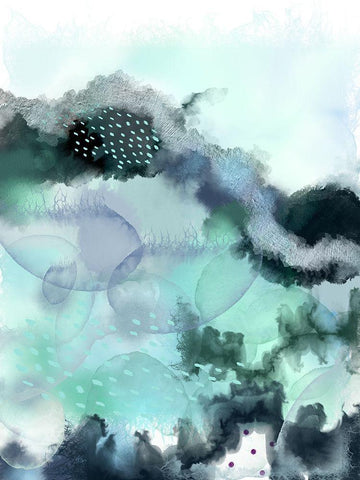 Evolving Ocean New 2 Black Ornate Wood Framed Art Print with Double Matting by Urban Epiphany