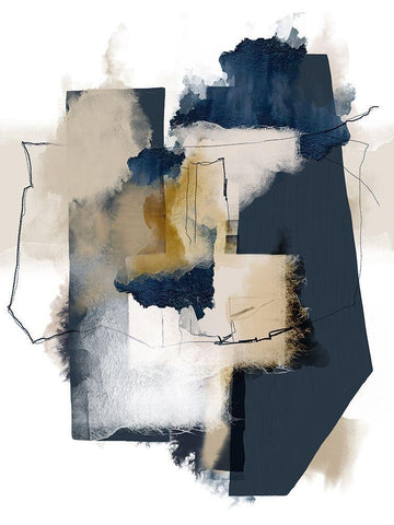 Unexpected Reality Neutral Tones White Modern Wood Framed Art Print with Double Matting by Urban Epiphany