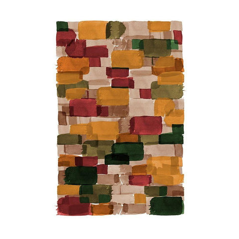 Earthy Watercolor Block Black Modern Wood Framed Art Print by Urban Epiphany