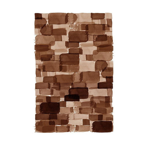 Brick Watercolor Block White Modern Wood Framed Art Print by Urban Epiphany