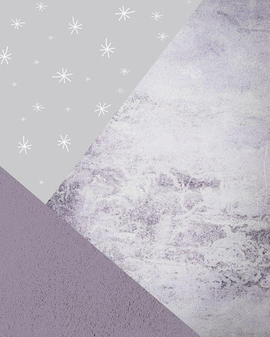 Purple Mountains 3 White Modern Wood Framed Art Print with Double Matting by Urban Epiphany