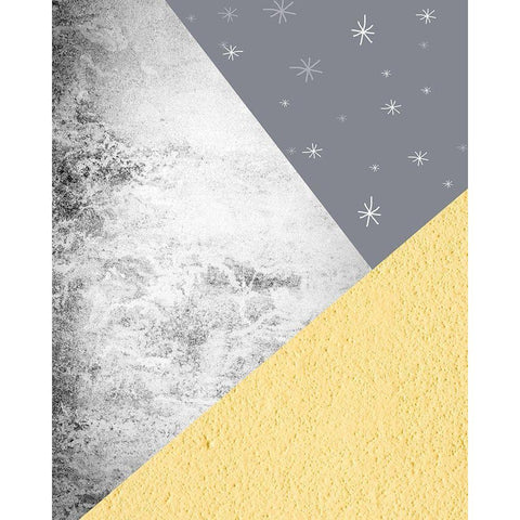 Yellow Grey Mountains 1 Black Modern Wood Framed Art Print by Urban Epiphany