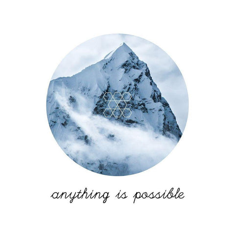 Anything is Possible Black Modern Wood Framed Art Print with Double Matting by Urban Epiphany