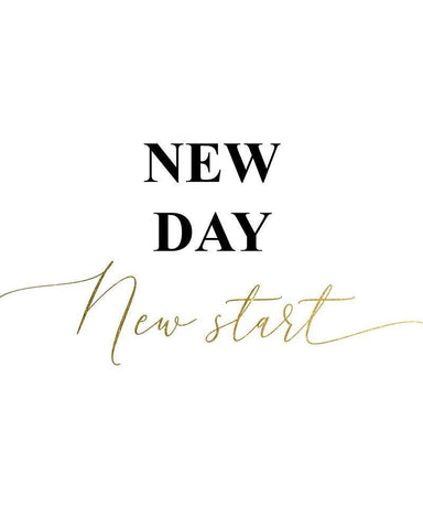 New Day New Start 5 Black Ornate Wood Framed Art Print with Double Matting by Urban Epiphany