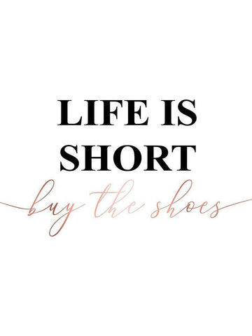 Inspirational Words Rose Gold 1 White Modern Wood Framed Art Print with Double Matting by Urban Epiphany