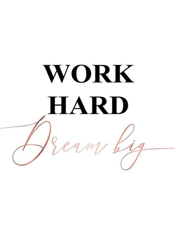 Inspirational Words Rose Gold 2 White Modern Wood Framed Art Print with Double Matting by Urban Epiphany