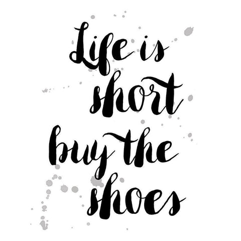 Shoes White Modern Wood Framed Art Print by Urban Epiphany