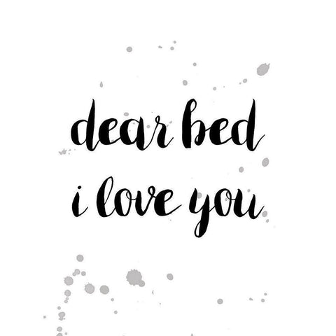 Dear Bed 2 Black Modern Wood Framed Art Print with Double Matting by Urban Epiphany