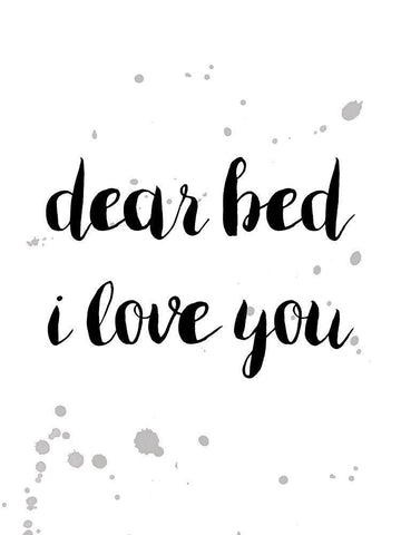 Dear Bed 2 White Modern Wood Framed Art Print with Double Matting by Urban Epiphany