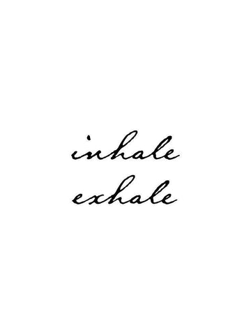 Inhale Exhale Black Ornate Wood Framed Art Print with Double Matting by Urban Epiphany