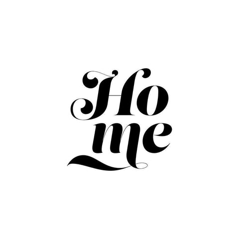 Home White Modern Wood Framed Art Print by Urban Epiphany