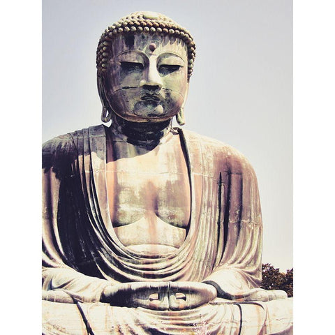 Buddha Good Morning White Modern Wood Framed Art Print by Urban Epiphany