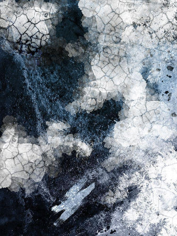 Shattered Abstract 2 Black Ornate Wood Framed Art Print with Double Matting by Urban Epiphany