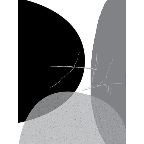 Black Grey Minimalist 1 White Modern Wood Framed Art Print by Urban Epiphany