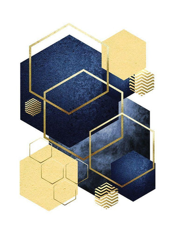 Geometric Greek Odyssey 2 Black Ornate Wood Framed Art Print with Double Matting by Lula Bijoux and Company