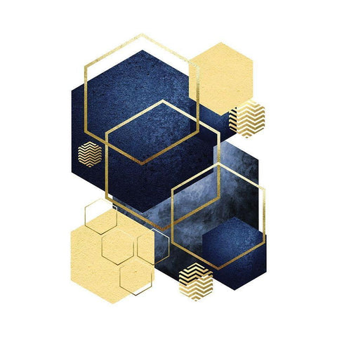 Geometric Greek Odyssey 2 Gold Ornate Wood Framed Art Print with Double Matting by Lula Bijoux and Company