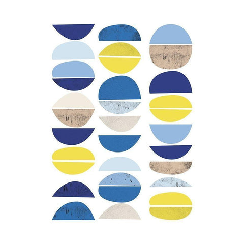 Modern Plates 4 White Modern Wood Framed Art Print by Lula Bijoux and Company