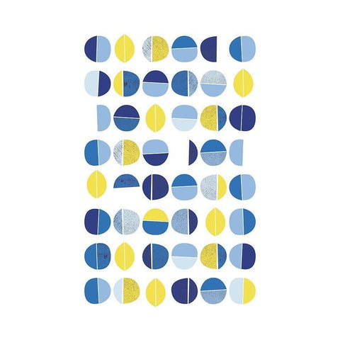 Natural Multi Dots 1 Black Modern Wood Framed Art Print with Double Matting by Lula Bijoux and Company