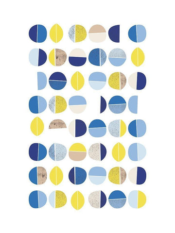 Natural Multi Dots 2 White Modern Wood Framed Art Print with Double Matting by Lula Bijoux and Company