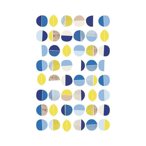 Natural Multi Dots 2 White Modern Wood Framed Art Print by Lula Bijoux and Company