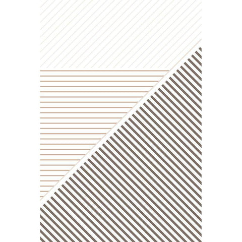 Modern Lines 1 Gold Ornate Wood Framed Art Print with Double Matting by Urban Epiphany