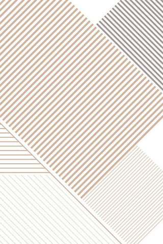 Modern Lines 3 White Modern Wood Framed Art Print with Double Matting by Urban Epiphany