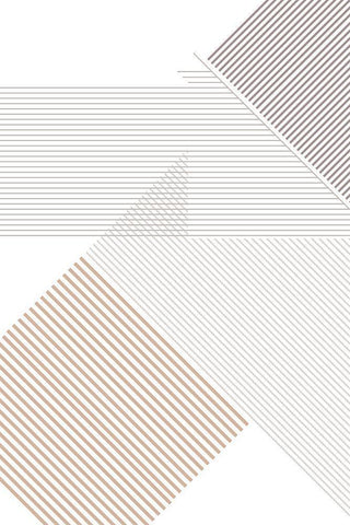 Modern Lines 4 White Modern Wood Framed Art Print with Double Matting by Urban Epiphany