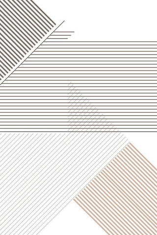Modern Lines 6 Black Ornate Wood Framed Art Print with Double Matting by Urban Epiphany