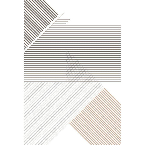 Modern Lines 6 White Modern Wood Framed Art Print by Urban Epiphany