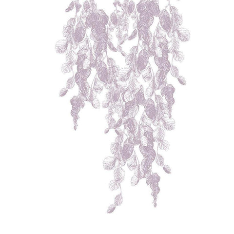 Weeping Willow Mauve Splash 1 White Modern Wood Framed Art Print by Urban Epiphany