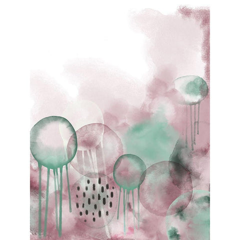 Harmonious Pastels Black Modern Wood Framed Art Print with Double Matting by Urban Epiphany
