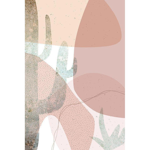 Dusty Desert Collage 1 Black Modern Wood Framed Art Print by Urban Epiphany