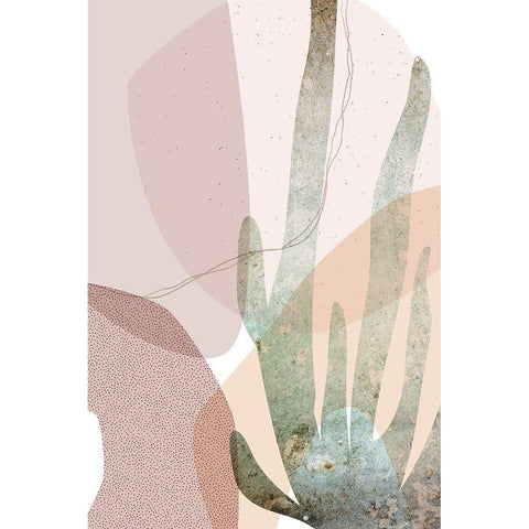 Dusty Desert Collage 2 Black Modern Wood Framed Art Print with Double Matting by Urban Epiphany