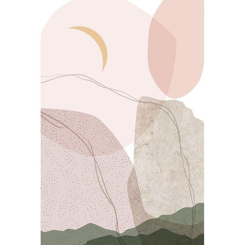 Dusty Desert Collage 3 Black Modern Wood Framed Art Print by Urban Epiphany