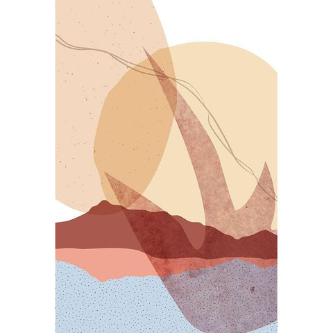 Dusty Desert Rocks 2 White Modern Wood Framed Art Print by Urban Epiphany