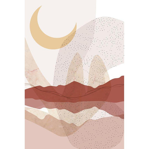 Dusty Desert Rocks 3 Black Modern Wood Framed Art Print by Urban Epiphany