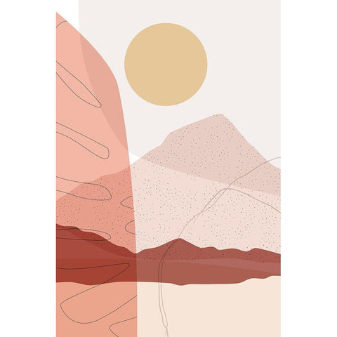 Dusty Desert Rocks 4 Gold Ornate Wood Framed Art Print with Double Matting by Urban Epiphany