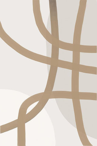 Minimal Lines 2 Black Ornate Wood Framed Art Print with Double Matting by Urban Epiphany