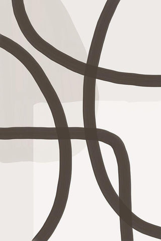 Minimal Lines 3 Black Ornate Wood Framed Art Print with Double Matting by Urban Epiphany