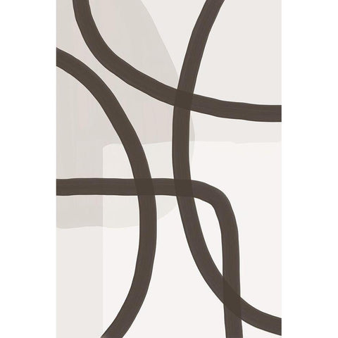 Minimal Lines 3 Black Modern Wood Framed Art Print by Urban Epiphany