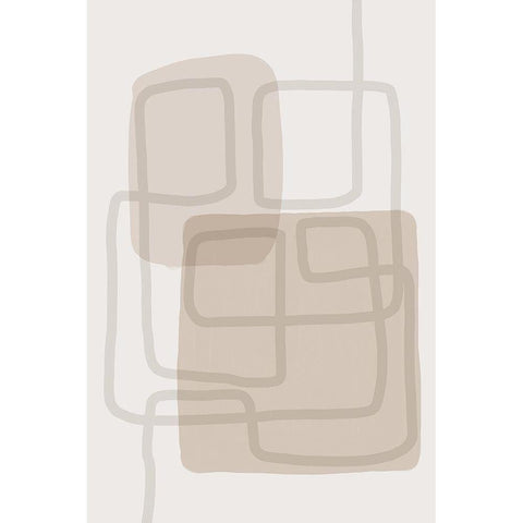 Minimal Lines 4 White Modern Wood Framed Art Print by Urban Epiphany