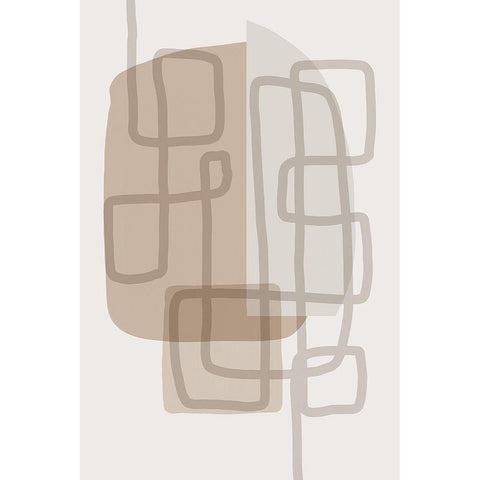 Minimal Lines 5 White Modern Wood Framed Art Print by Urban Epiphany