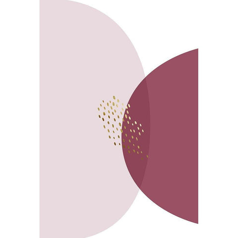Abstract Minimalist Burgundy Gold 5 Black Modern Wood Framed Art Print by Urban Epiphany