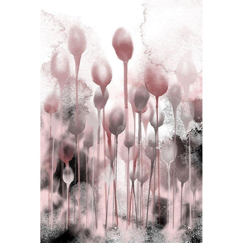Enlightened Minds Blush White Modern Wood Framed Art Print by Urban Epiphany
