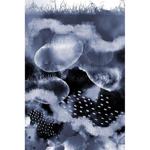 Evolving Ocean Gold Ornate Wood Framed Art Print with Double Matting by Urban Epiphany