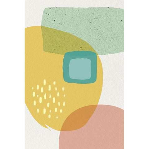 Mid Century Brights 1 Black Modern Wood Framed Art Print by Urban Epiphany