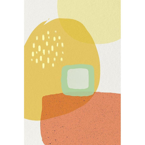 Mid Century Brights 8 Black Modern Wood Framed Art Print by Urban Epiphany